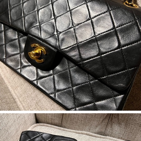 Vintage CHANEL double flap Lambskin purse - Picture 10 of 11